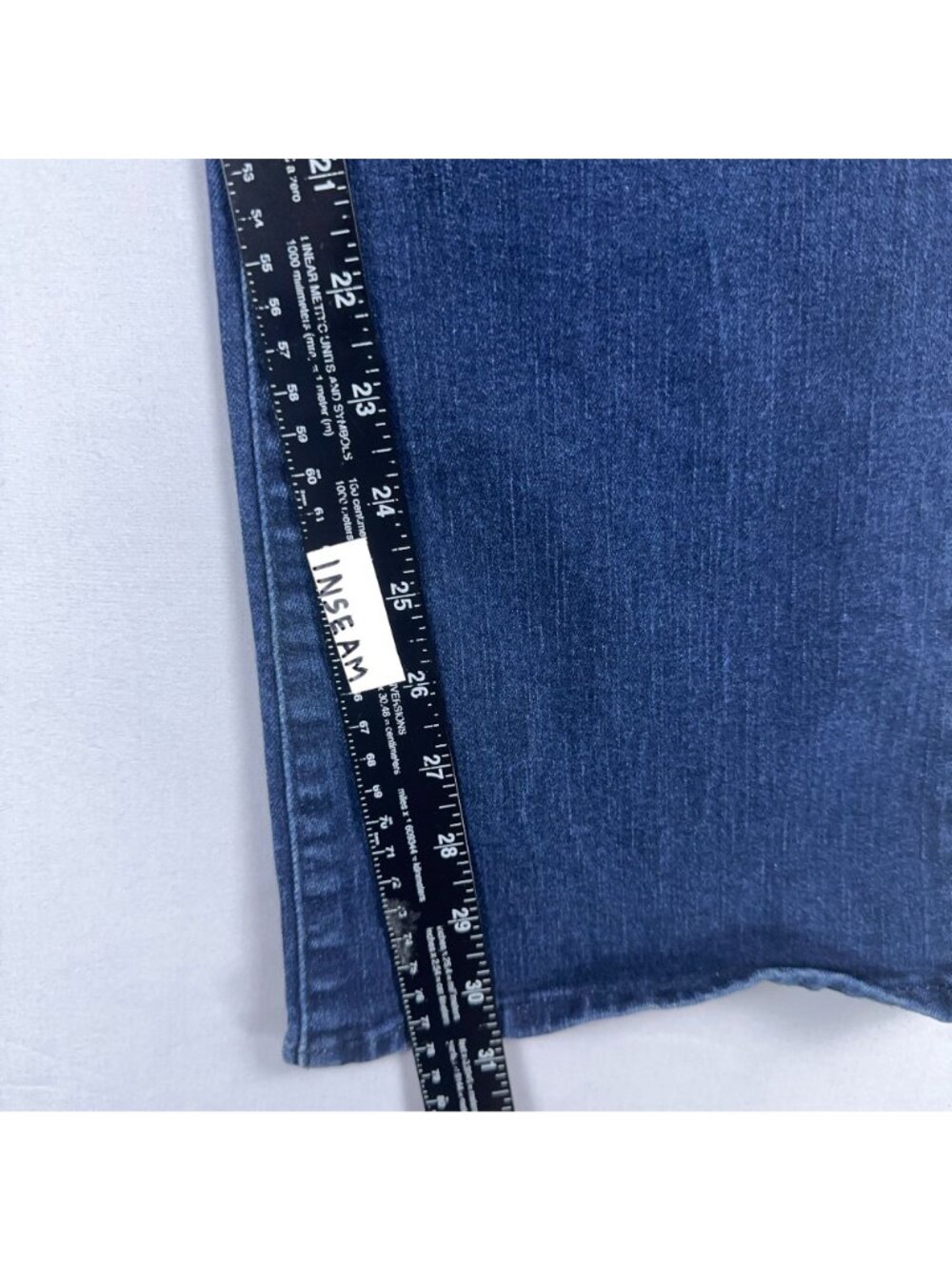 Signature By Levi Strauss Jeans Size 14 Large Bootcut Mid Rise Blue Dark Wash - Picture 11 of 13